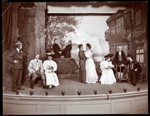 A Scene from an Amateur Production of a Play Titled The Butterflies Presented at Barnard College, New York